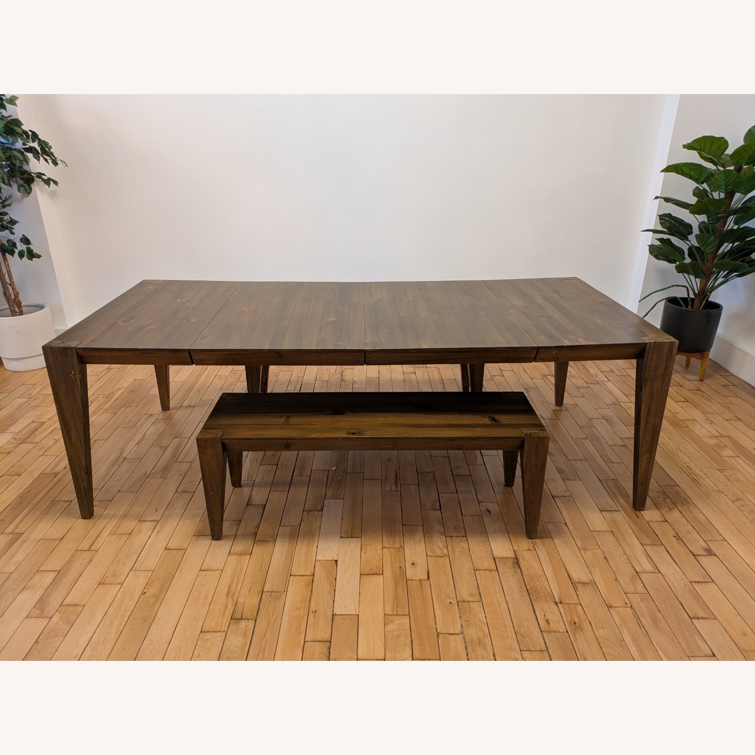 West Elm Extendable Dining Table & Benches - image-12