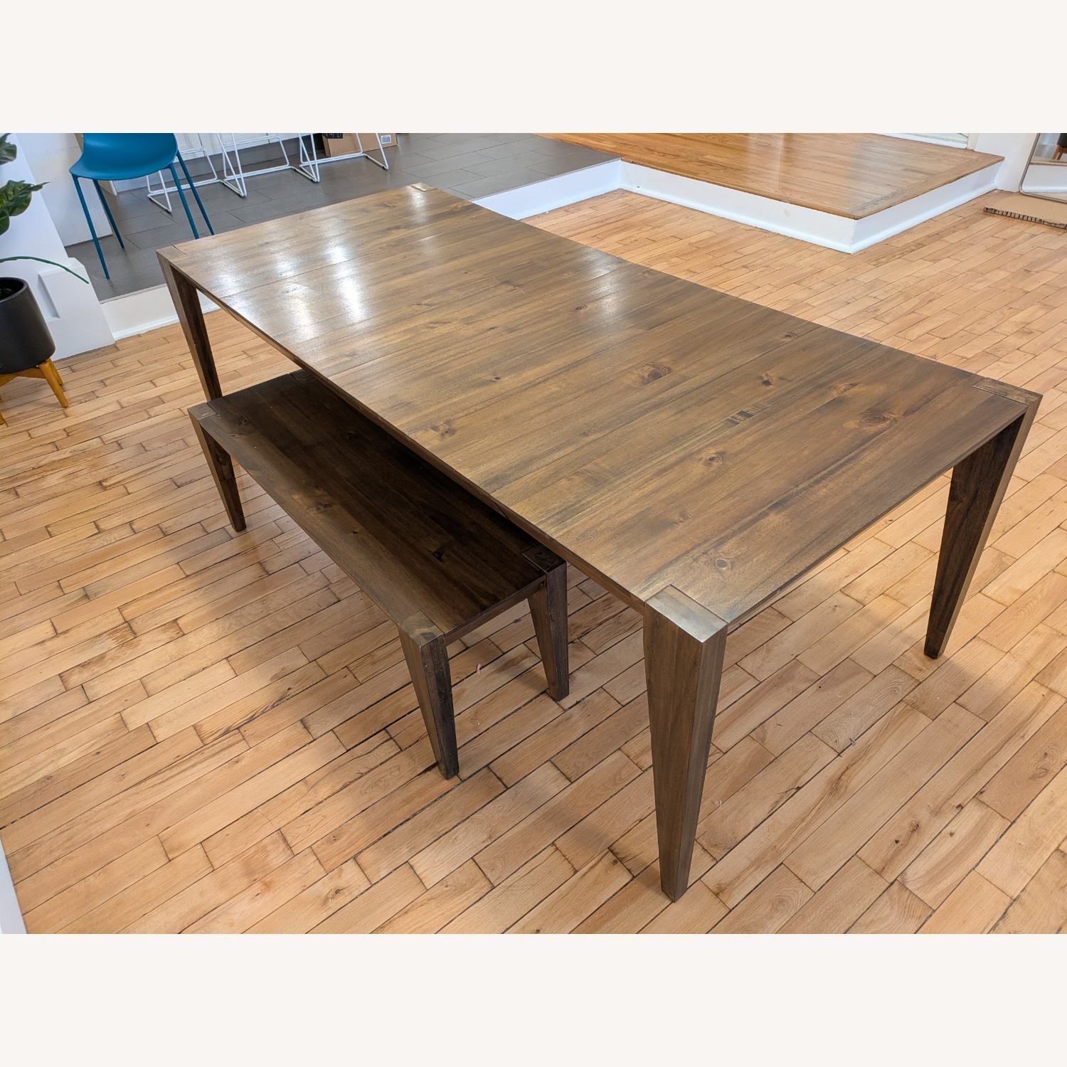 West Elm Extendable Dining Table & Benches - image-11