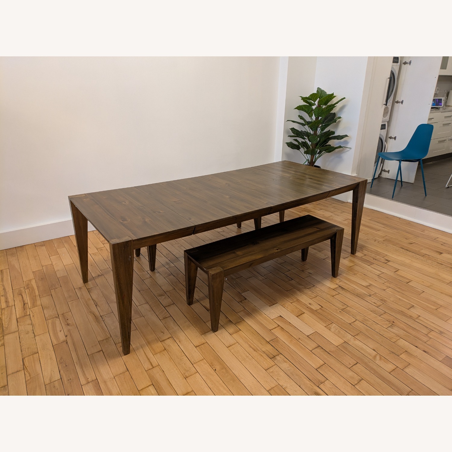 West Elm Extendable Dining Table & Benches - image-13