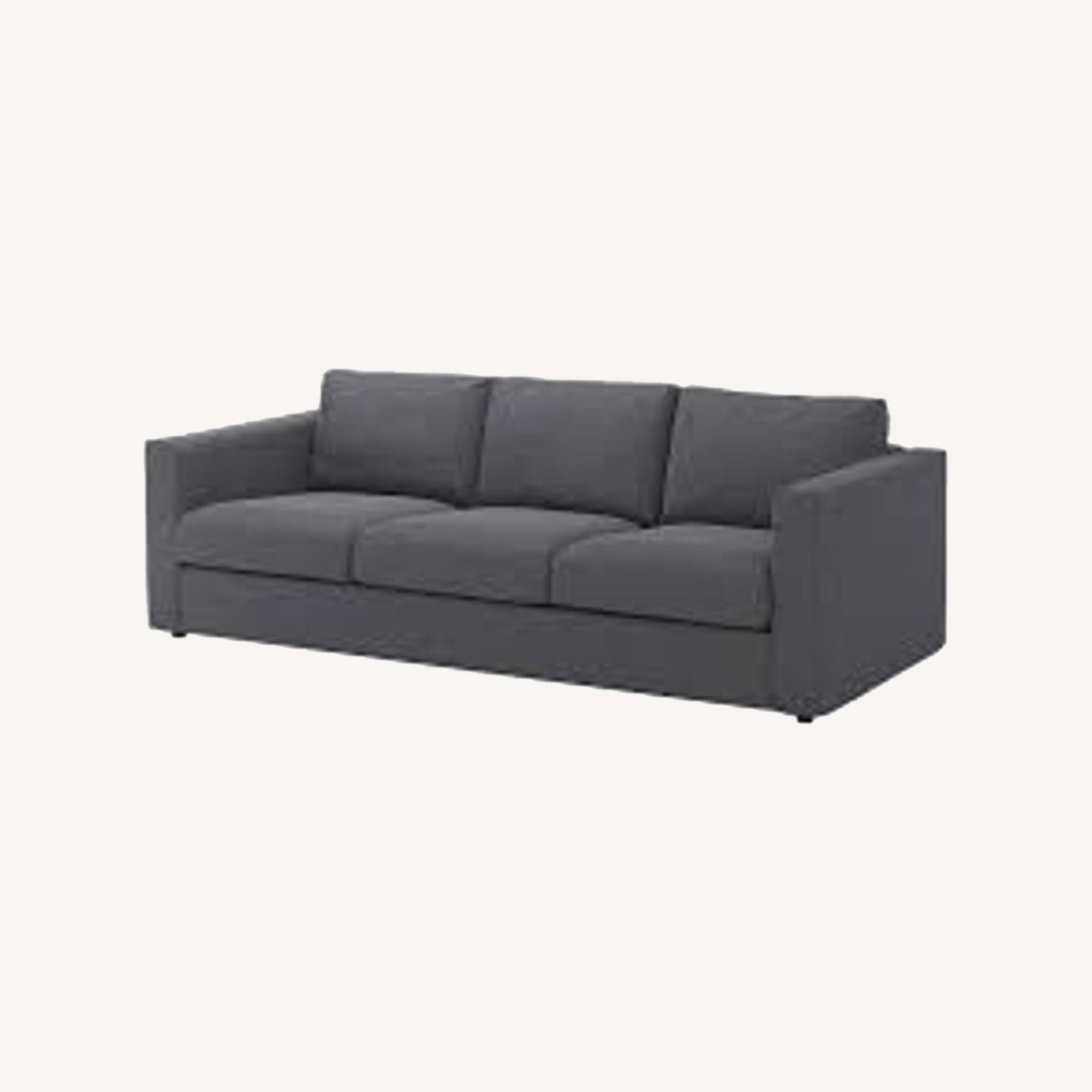 IKEA Dark Gray Fabric 3+ Seater Sofa - image-0