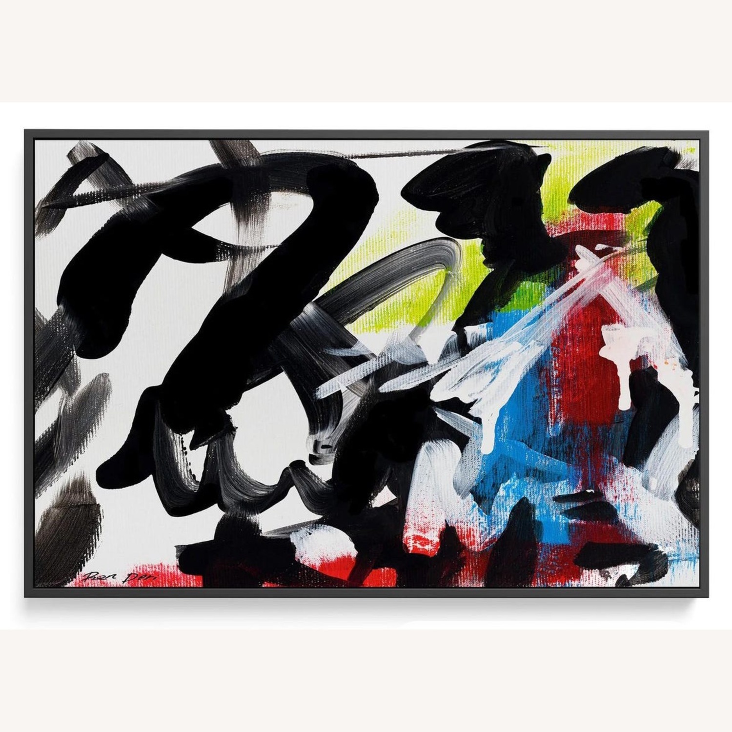 Large Abstract Multicolor Art on Canvas - image-1