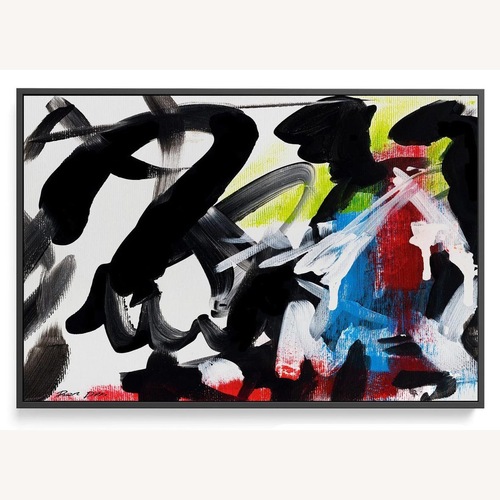 Used Large Abstract Multicolor Art on Canvas for sale on AptDeco