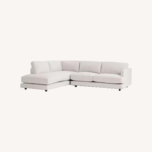 Used West Elm Haven White 2 Piece Sectional for sale on AptDeco