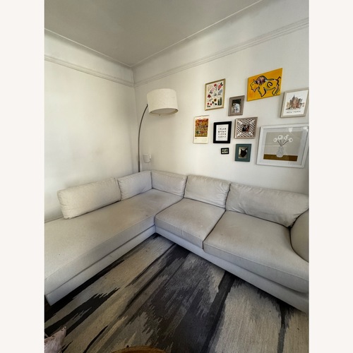 Used West Elm Haven White 2 Piece Sectional for sale on AptDeco