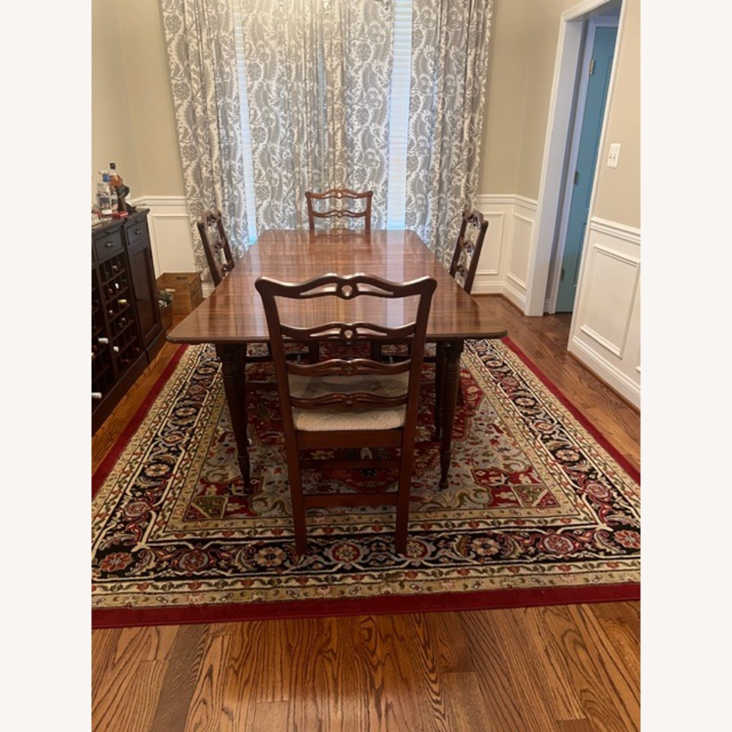 Wooden Dining Room Table with 4 Chairs - image-2
