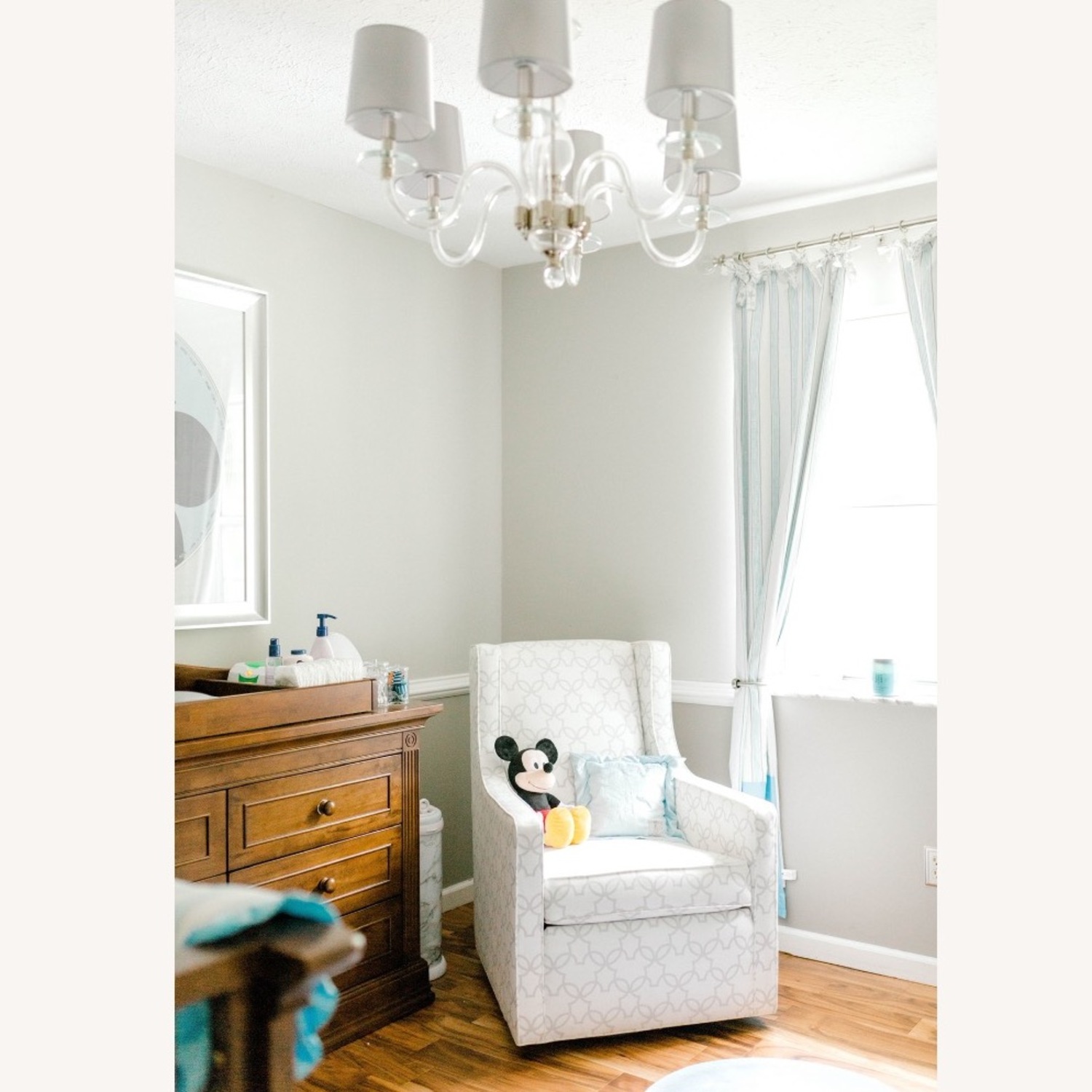 Custom Boy Nursery Blue and Grey Blackout Curtains - image-5