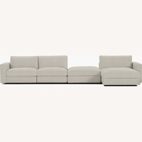 DWR “Reid” Sectional Light Grey Wool