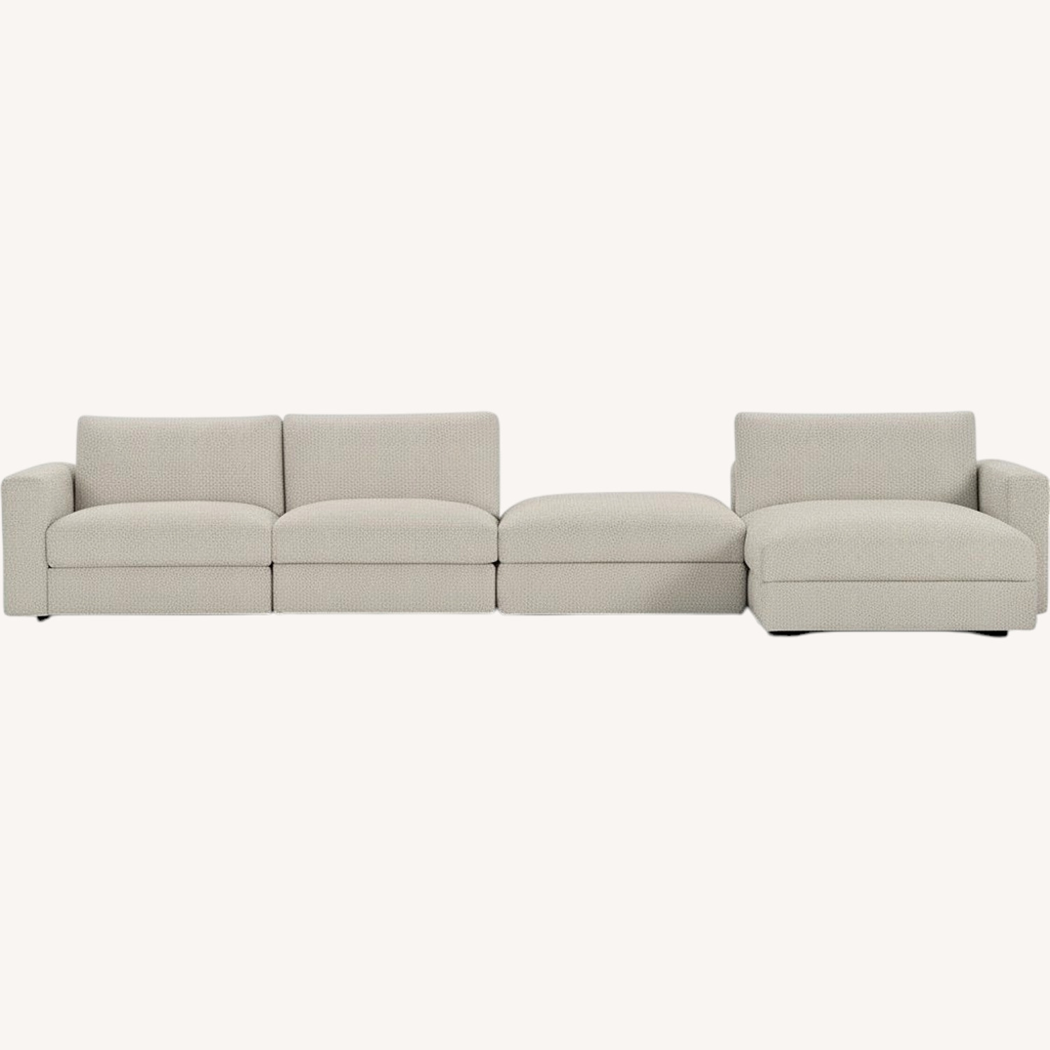 DWR “Reid” Sectional Light Grey Wool - image-4