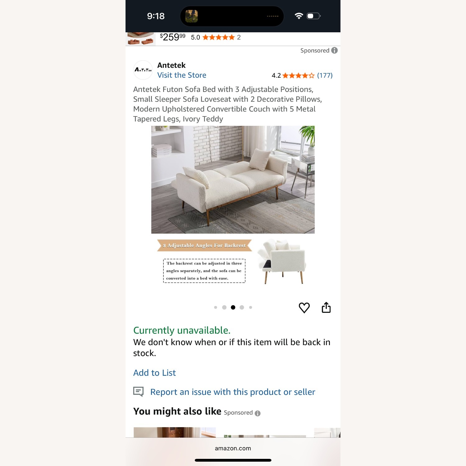 White Fabric 2 Seater Sofa - image-2