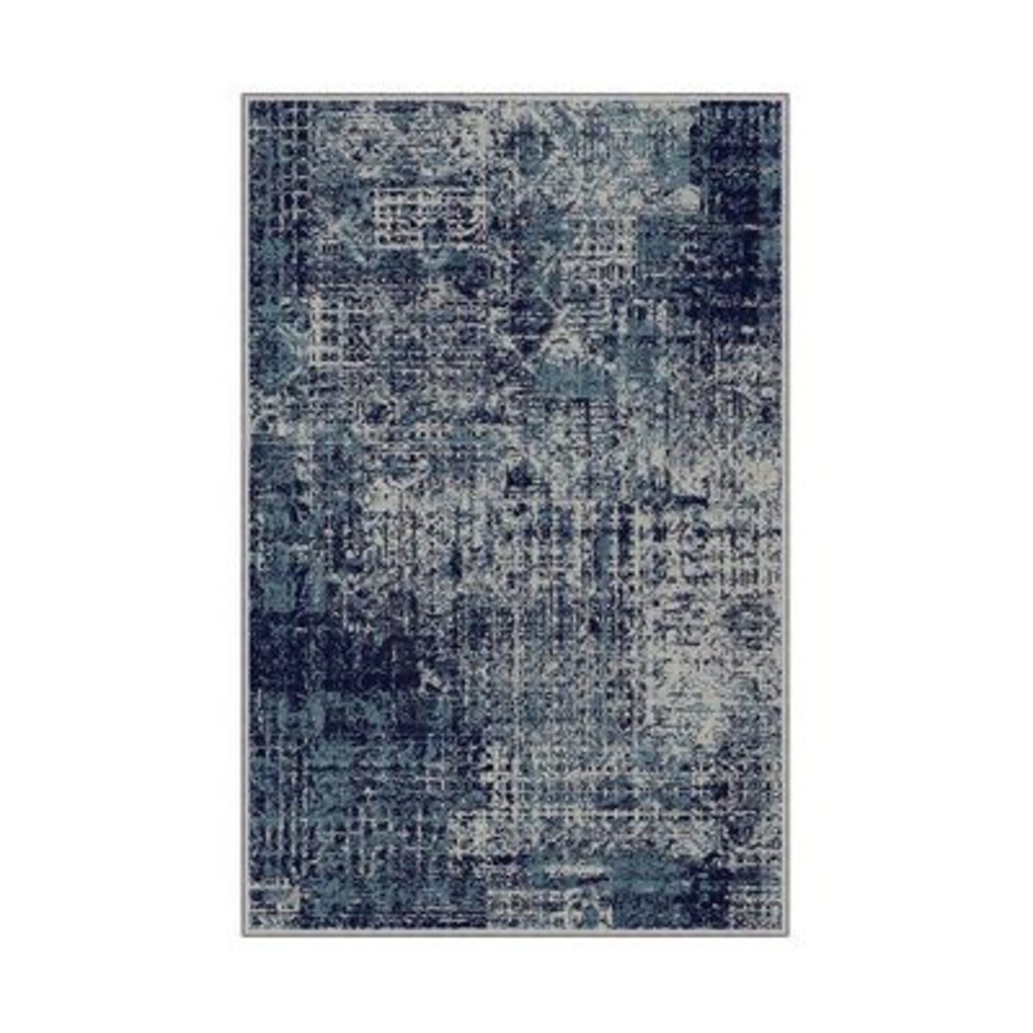 Ruggable “Herringbone Batik Ocean Blue” 8x10 - image-4