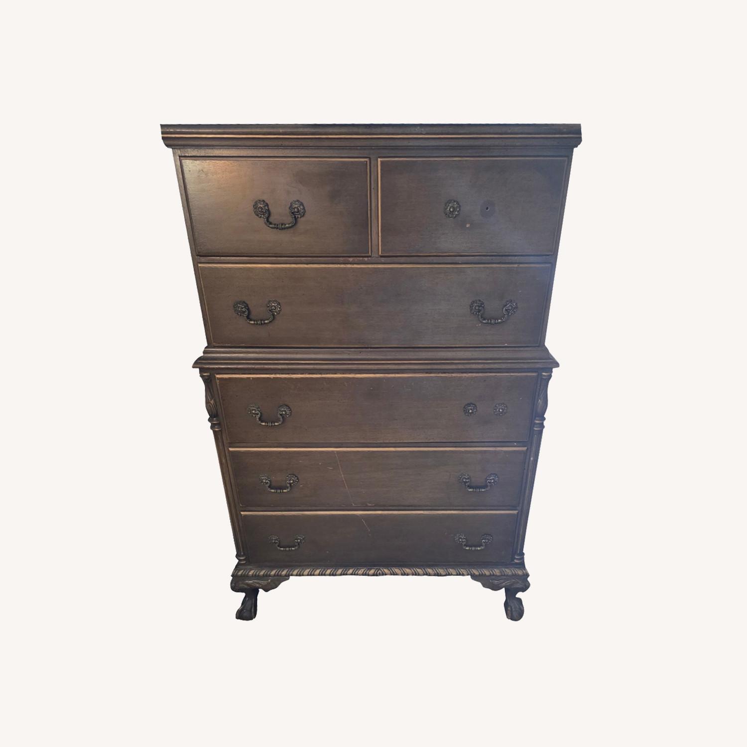 Vintage/Antique Finds Dark Brown Wood Dresser - image-0