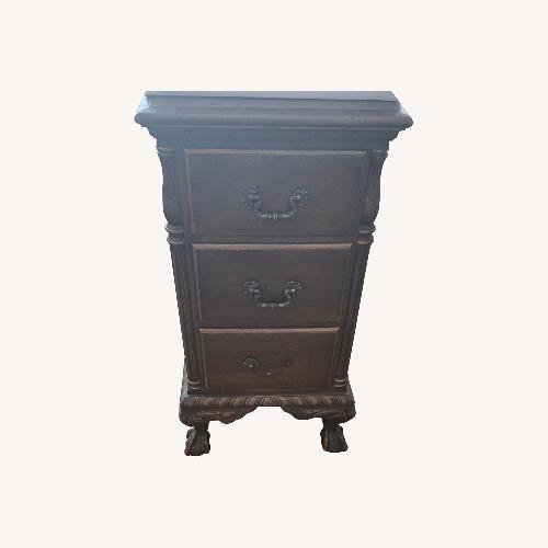 Used Vintage/Antique Finds Dark Brown Wood Nightstand for sale on AptDeco