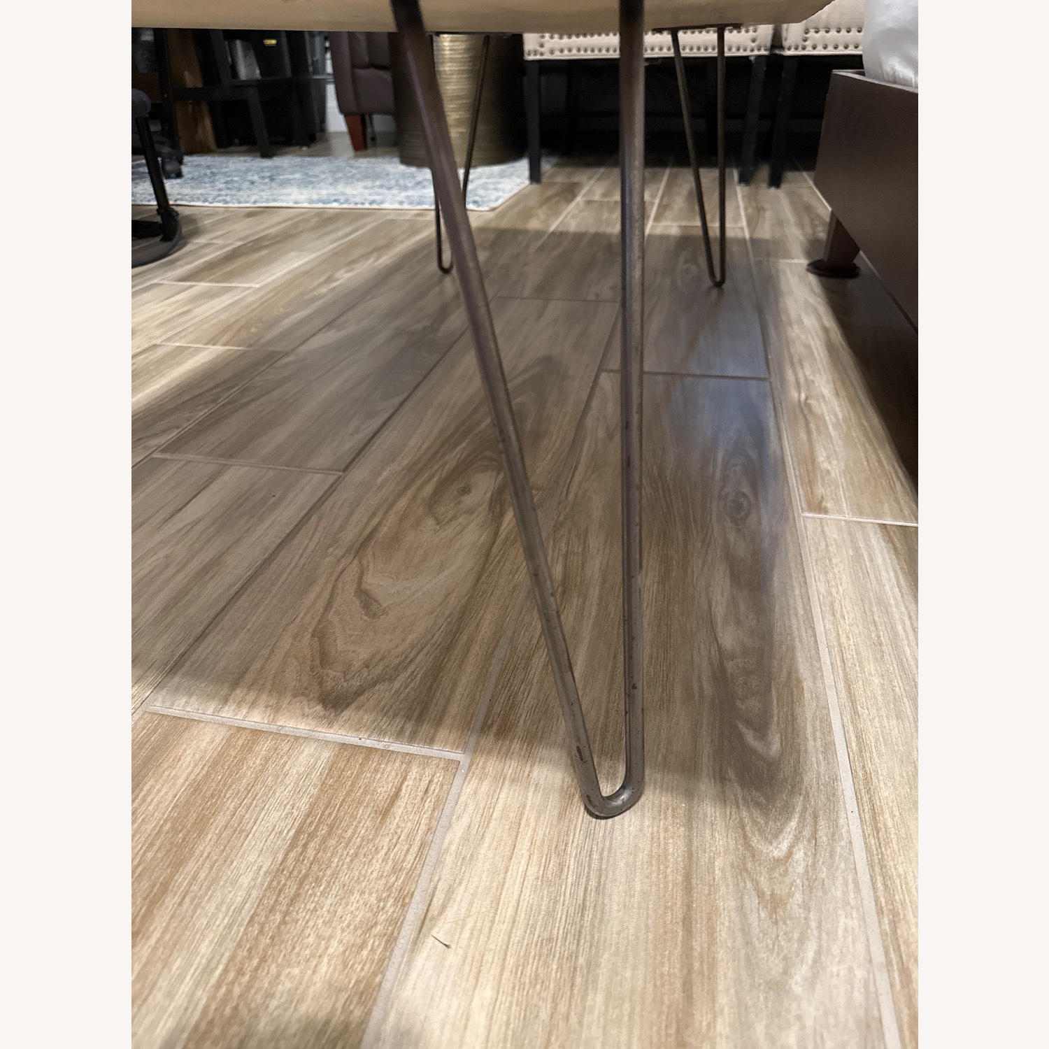 Distressed Wood Coffee Table with Steel Legs - image-3