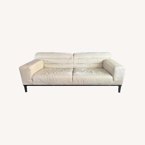 Used Italsofa White Leather 3+ Seater Sofa for sale on AptDeco