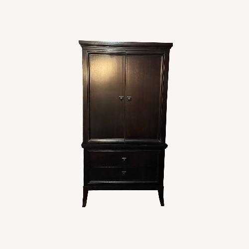 Used Ashley Furniture Dark Brown Wood Media Storage for sale on AptDeco