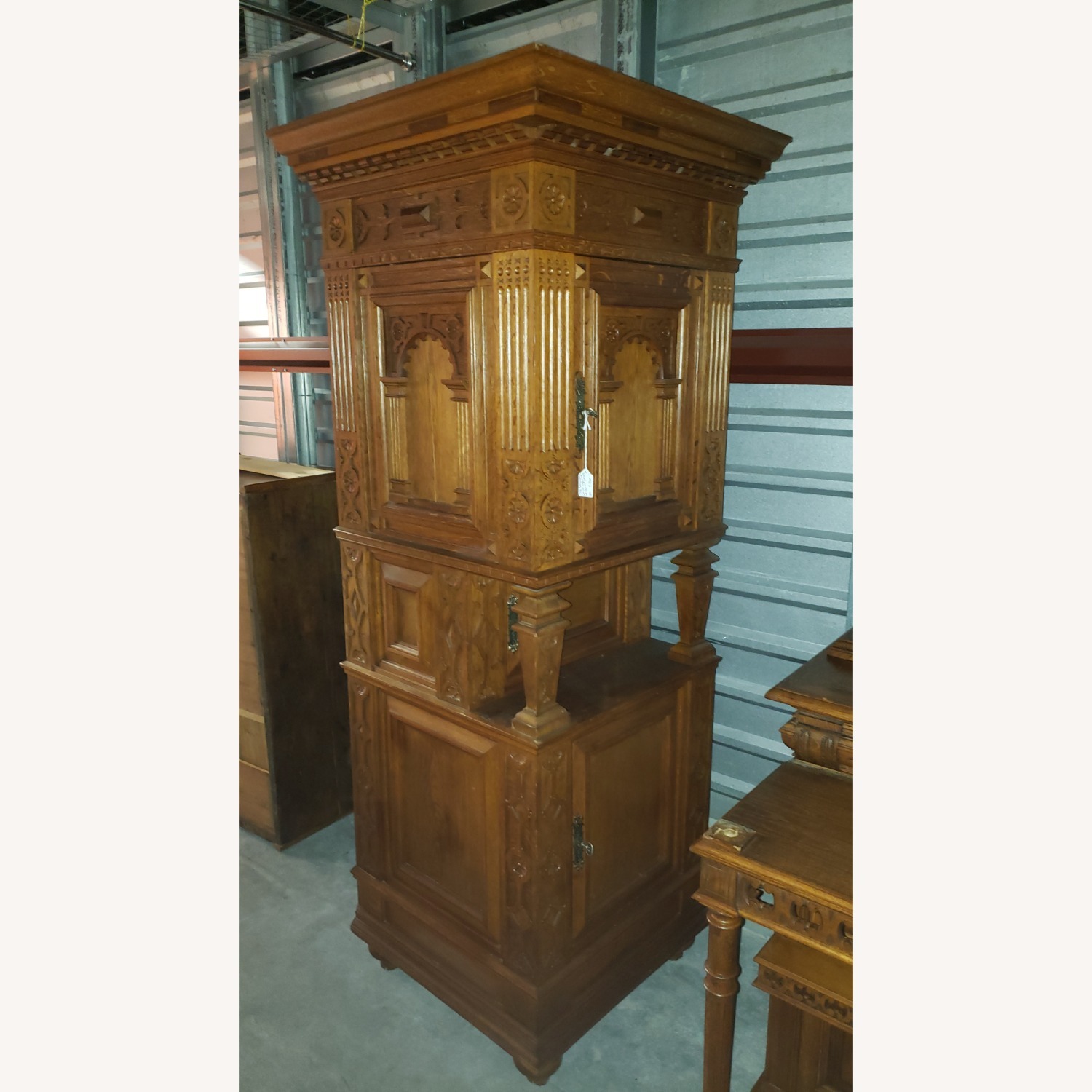 Antique Na Light Brown Wood Sideboard - image-1
