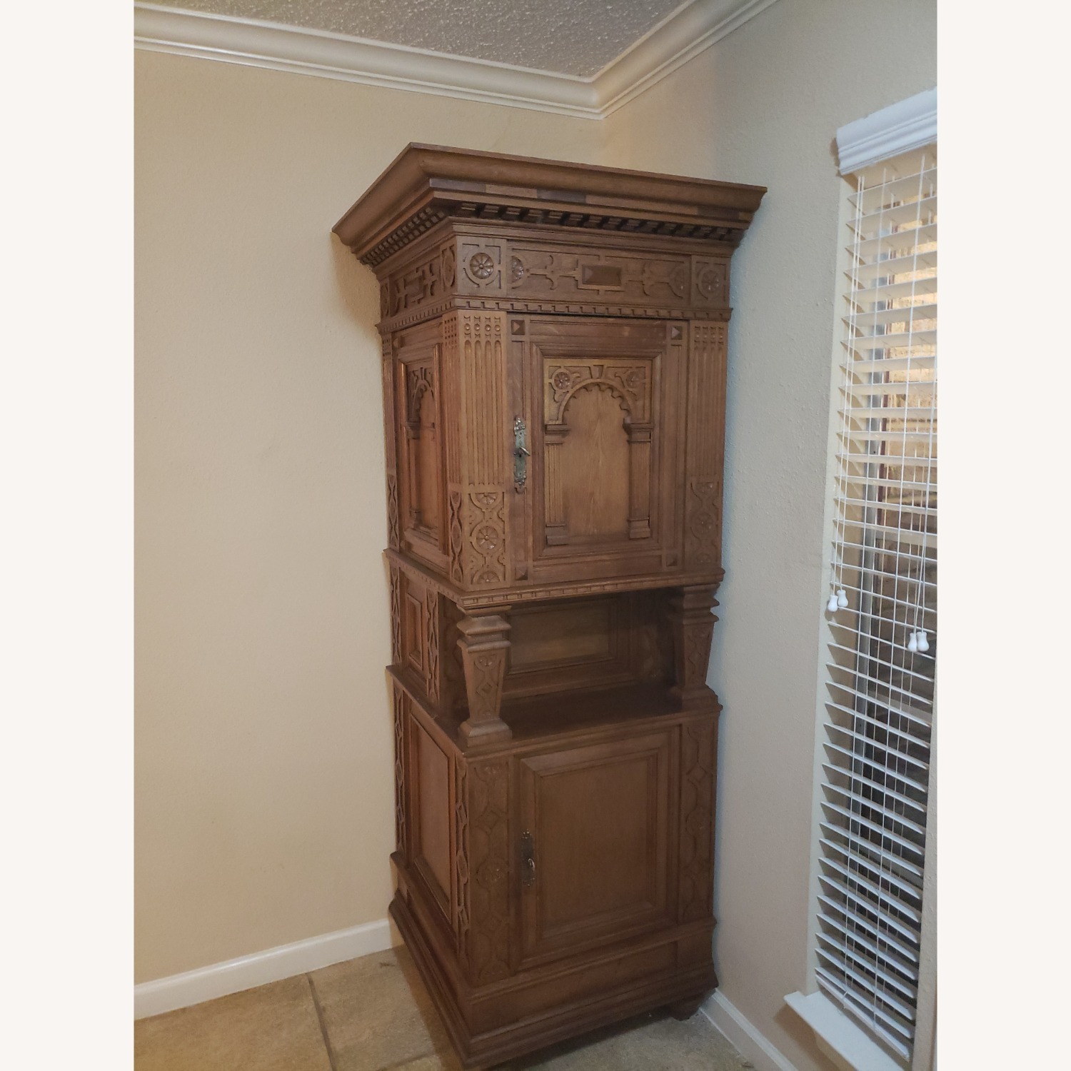 Antique Na Light Brown Wood Sideboard - image-3