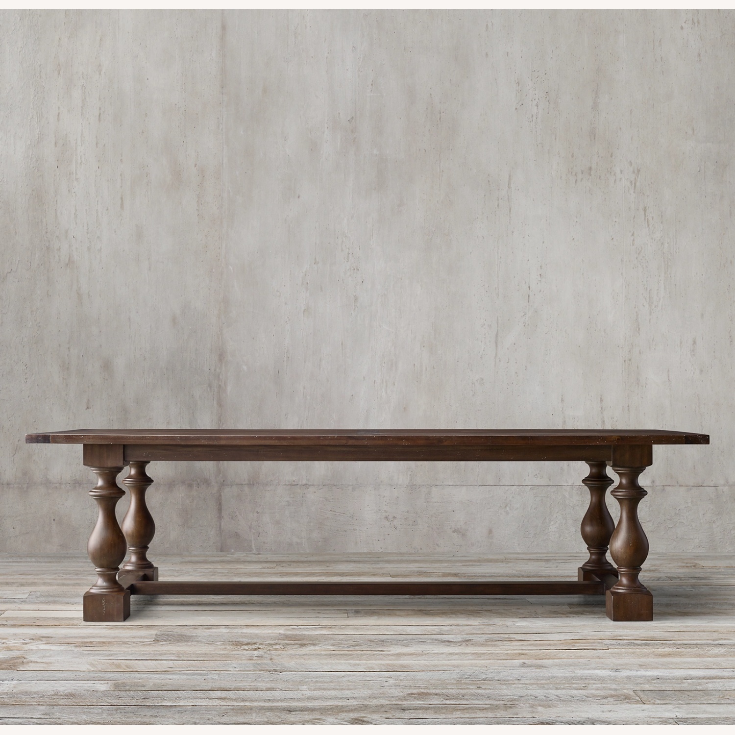 Restoration Hardware 17th C. Monastery Dark Brown Wood Dining Table - image-0
