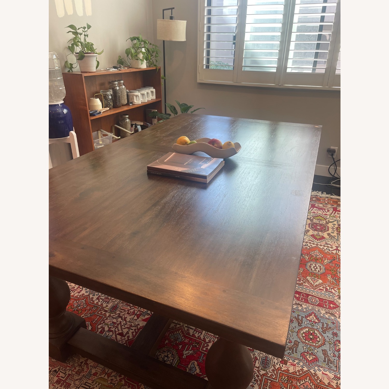 Restoration Hardware 17th C. Monastery Dark Brown Wood Dining Table - image-1