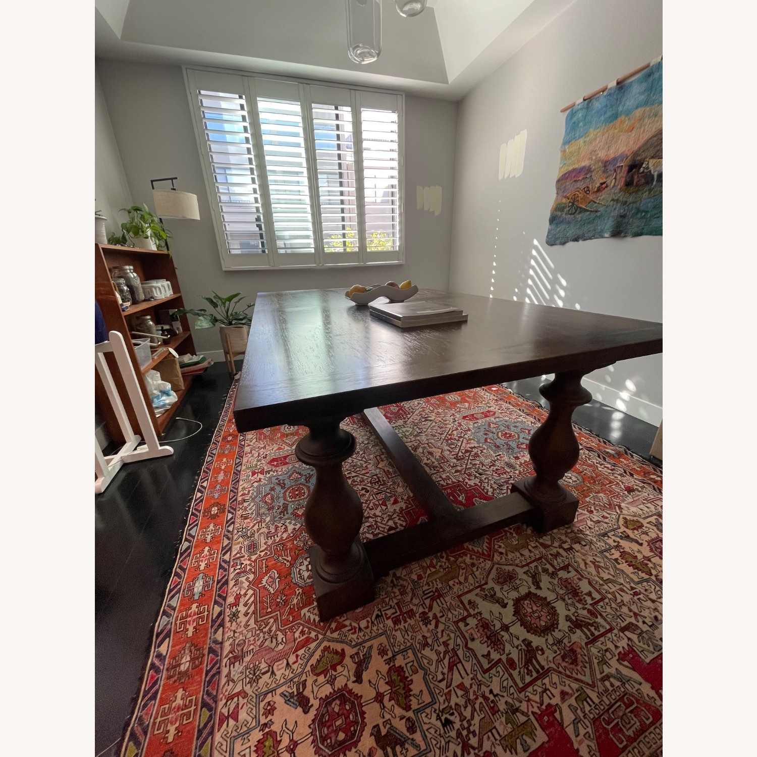 Restoration Hardware 17th C. Monastery Dark Brown Wood Dining Table - image-2