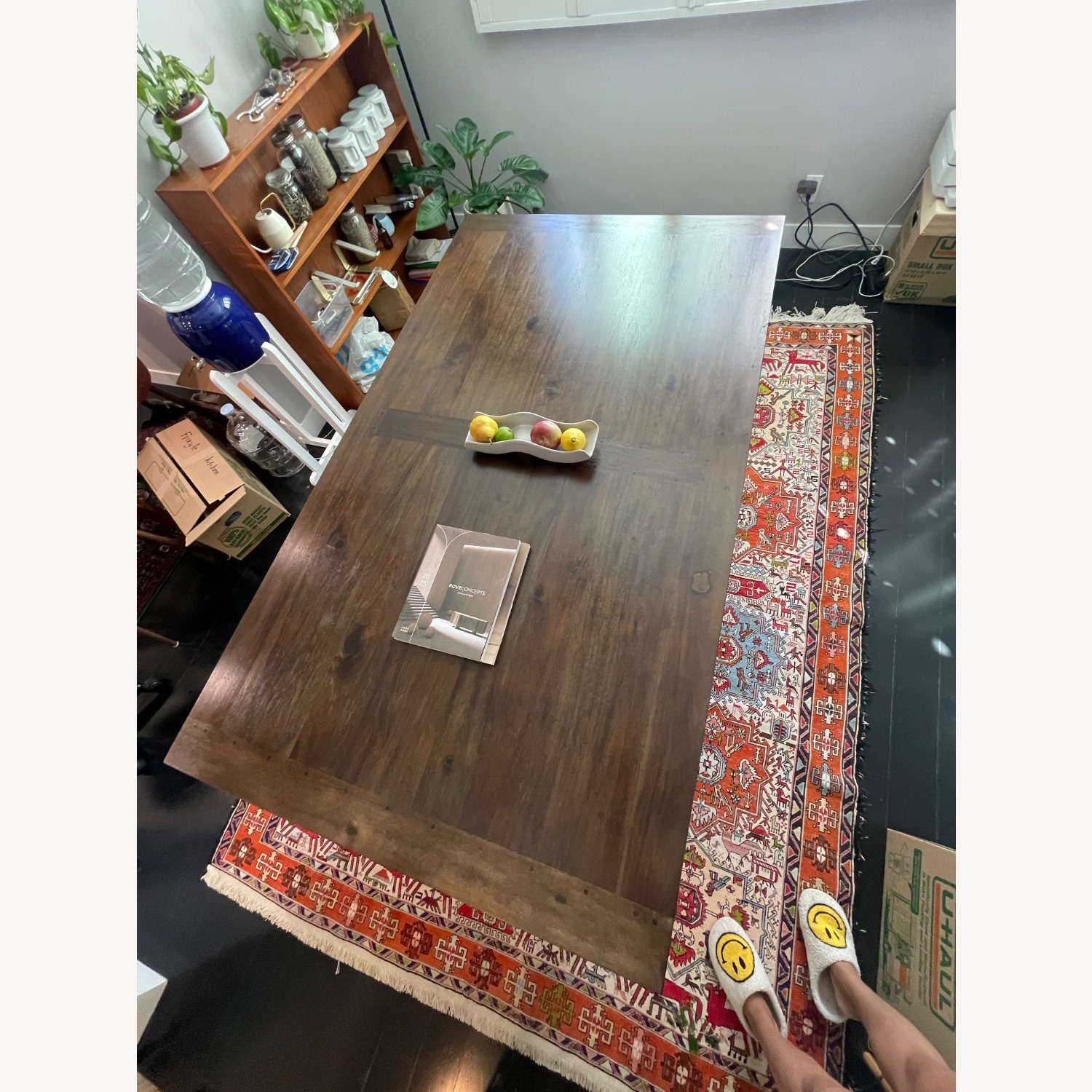 Restoration Hardware 17th C. Monastery Dark Brown Wood Dining Table - image-3