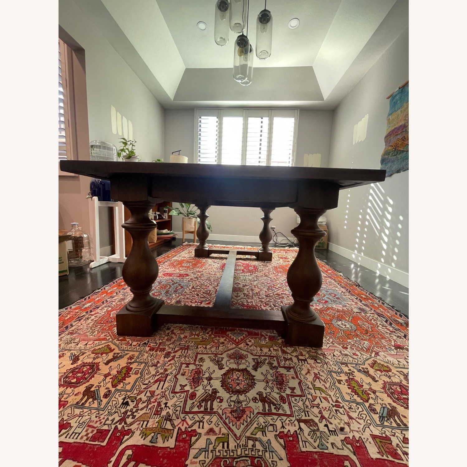 Restoration Hardware 17th C. Monastery Dark Brown Wood Dining Table - image-4