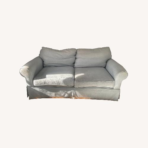 Used Raymour & Flanigan Blue 2 Seater Sofa for sale on AptDeco