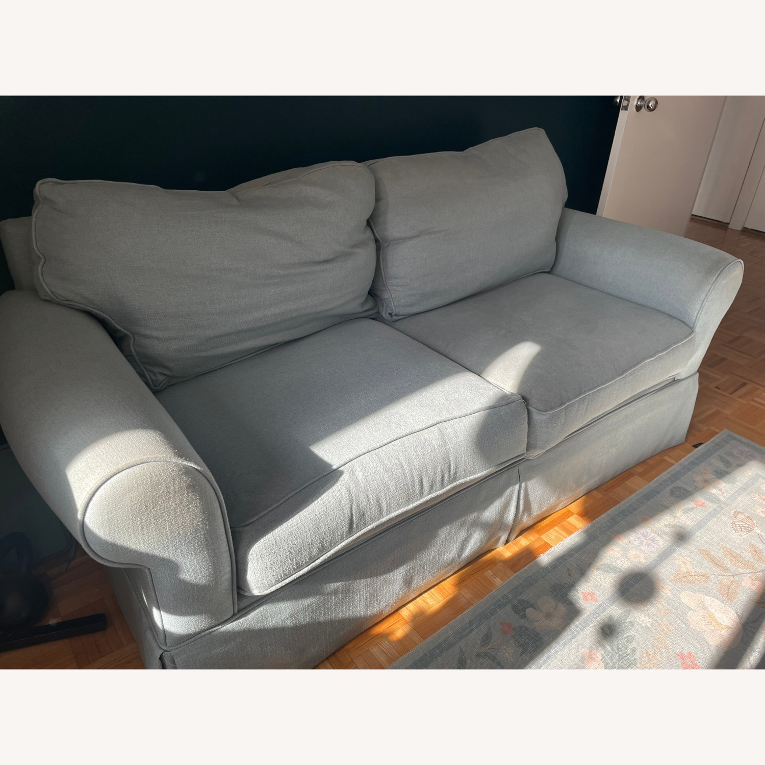 Raymour & Flanigan Blue 2 Seater Sofa - image-2