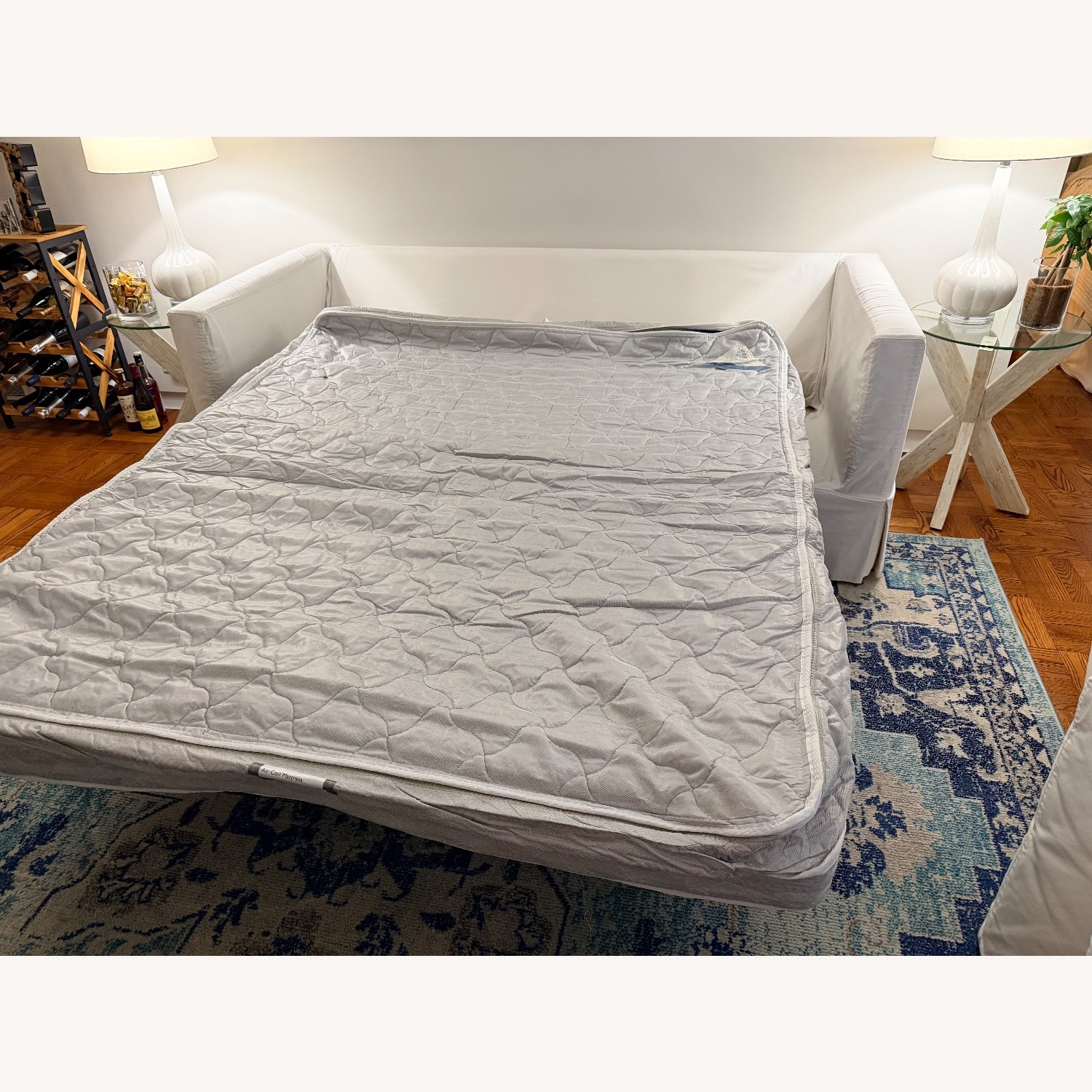 Crate & Barrel Willow White Sleeper Sofa - image-11