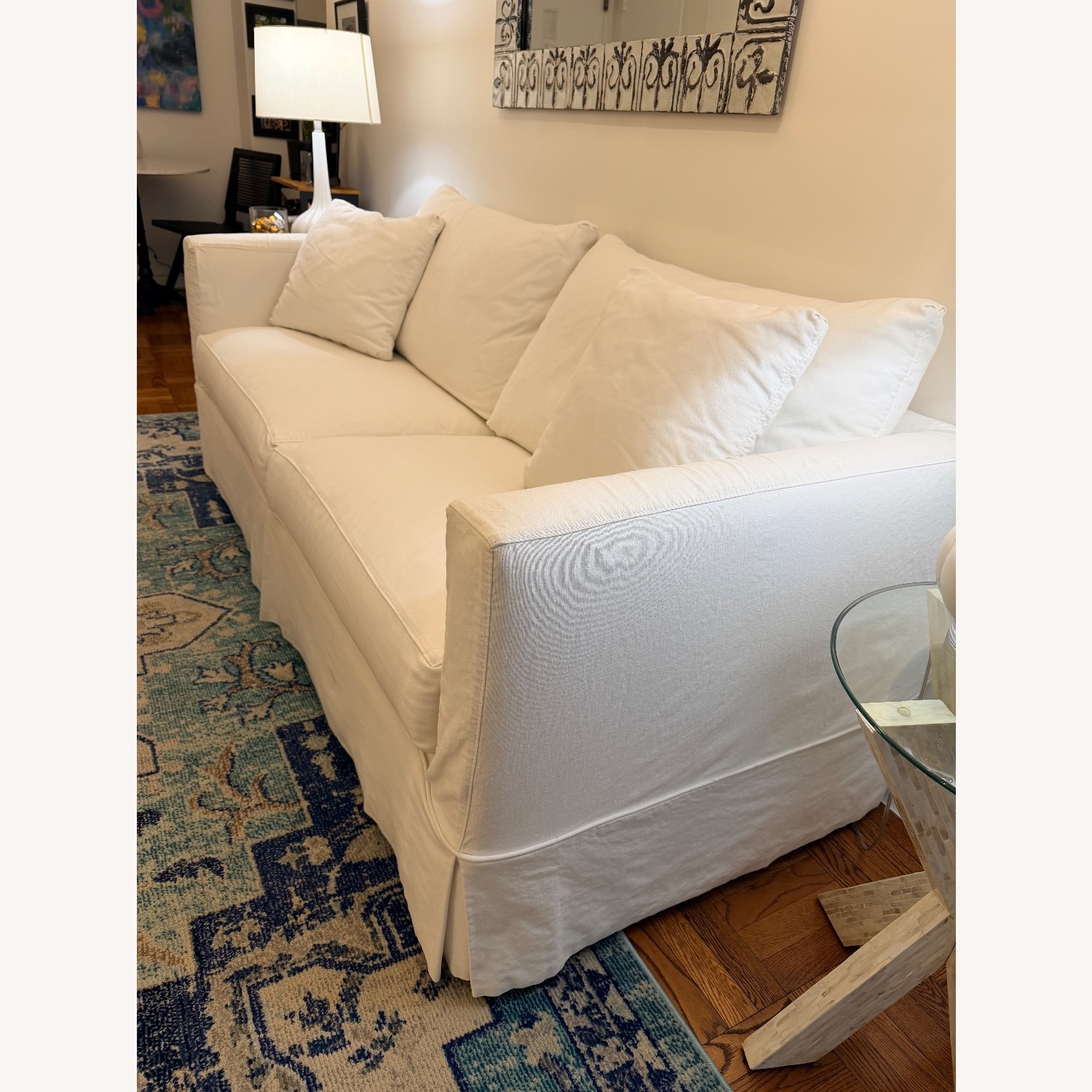 Crate & Barrel Willow White Sleeper Sofa - image-7