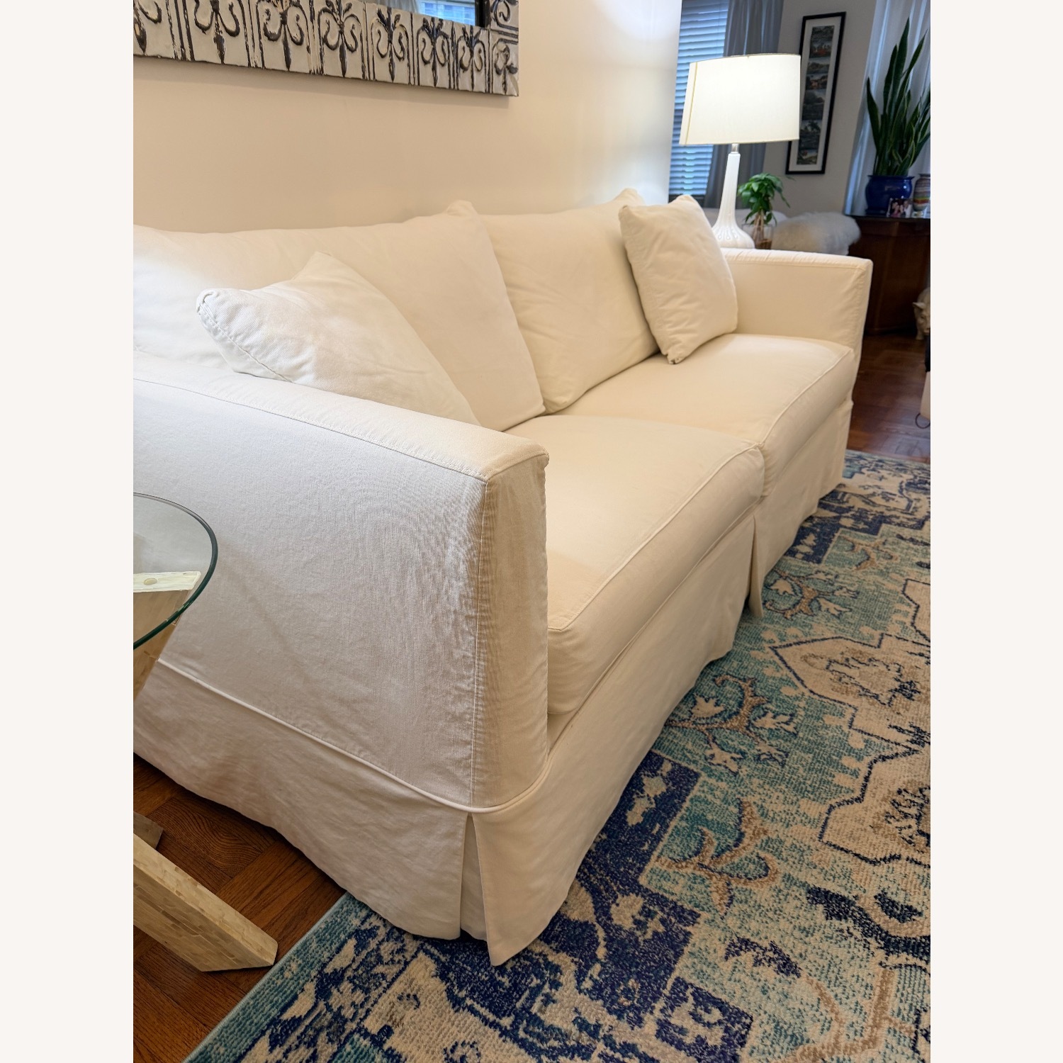 Crate & Barrel Willow White Sleeper Sofa - image-8