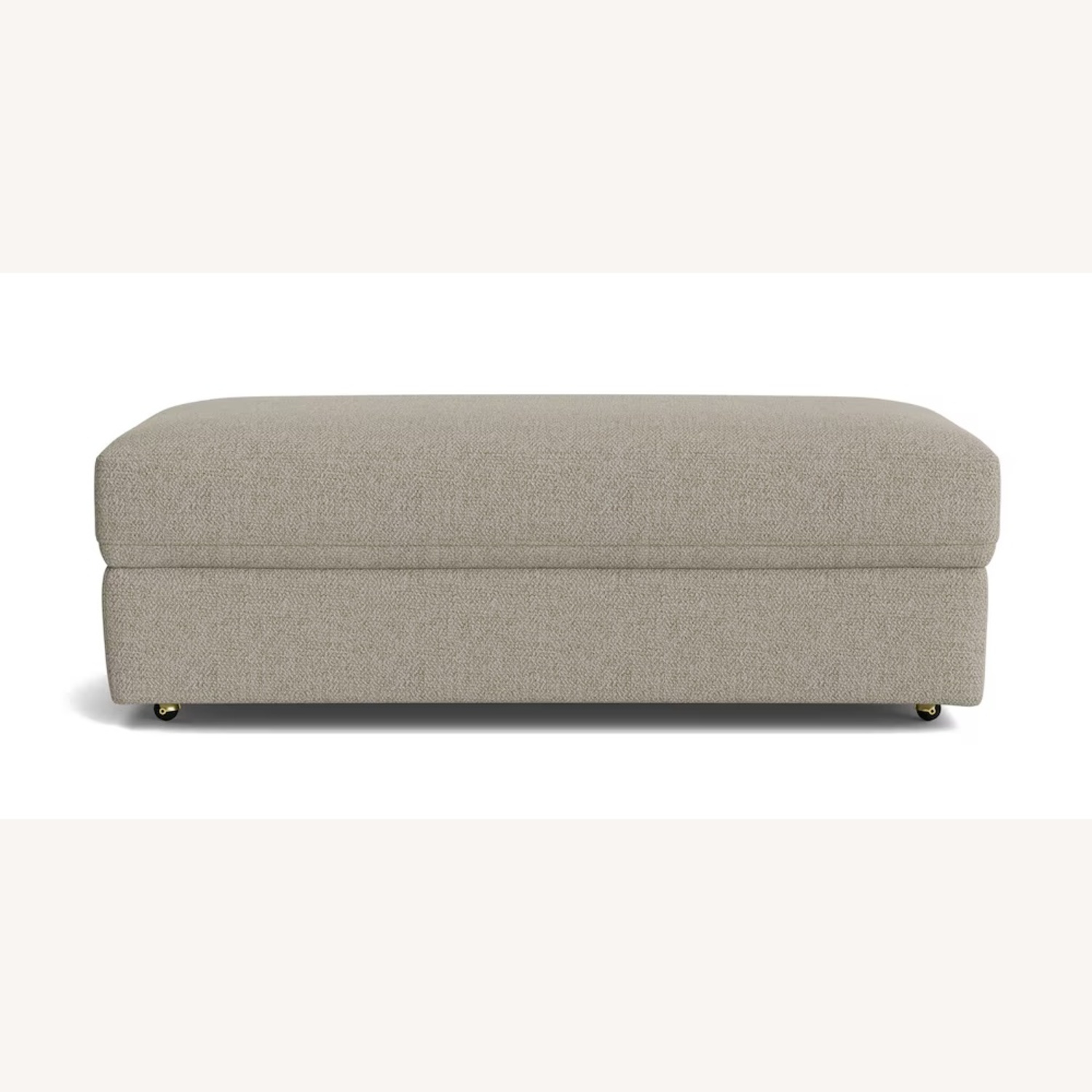 Bassett Allure Light Gray Fabric Ottoman - image-5