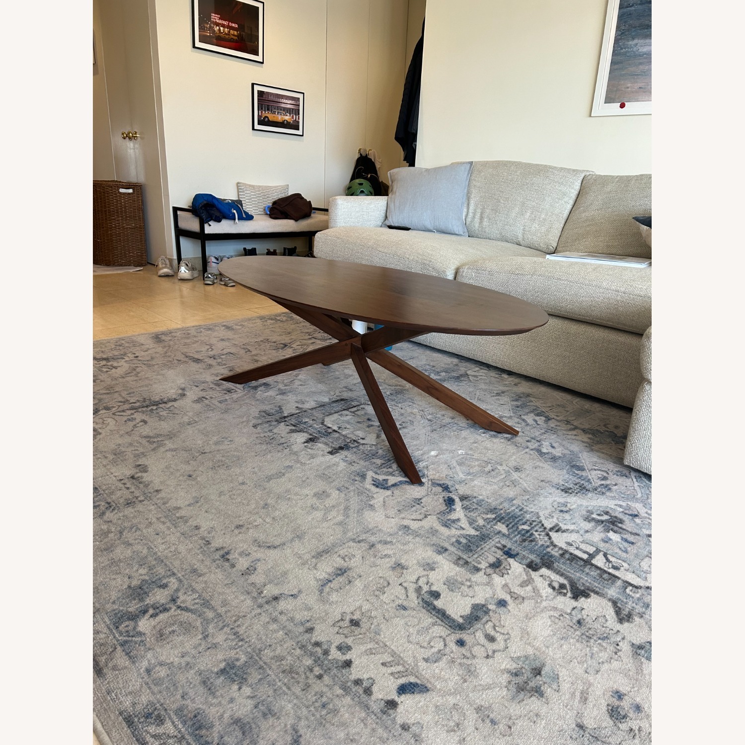 Crate & Barrel Apex Dark Brown Coffee Table - image-2