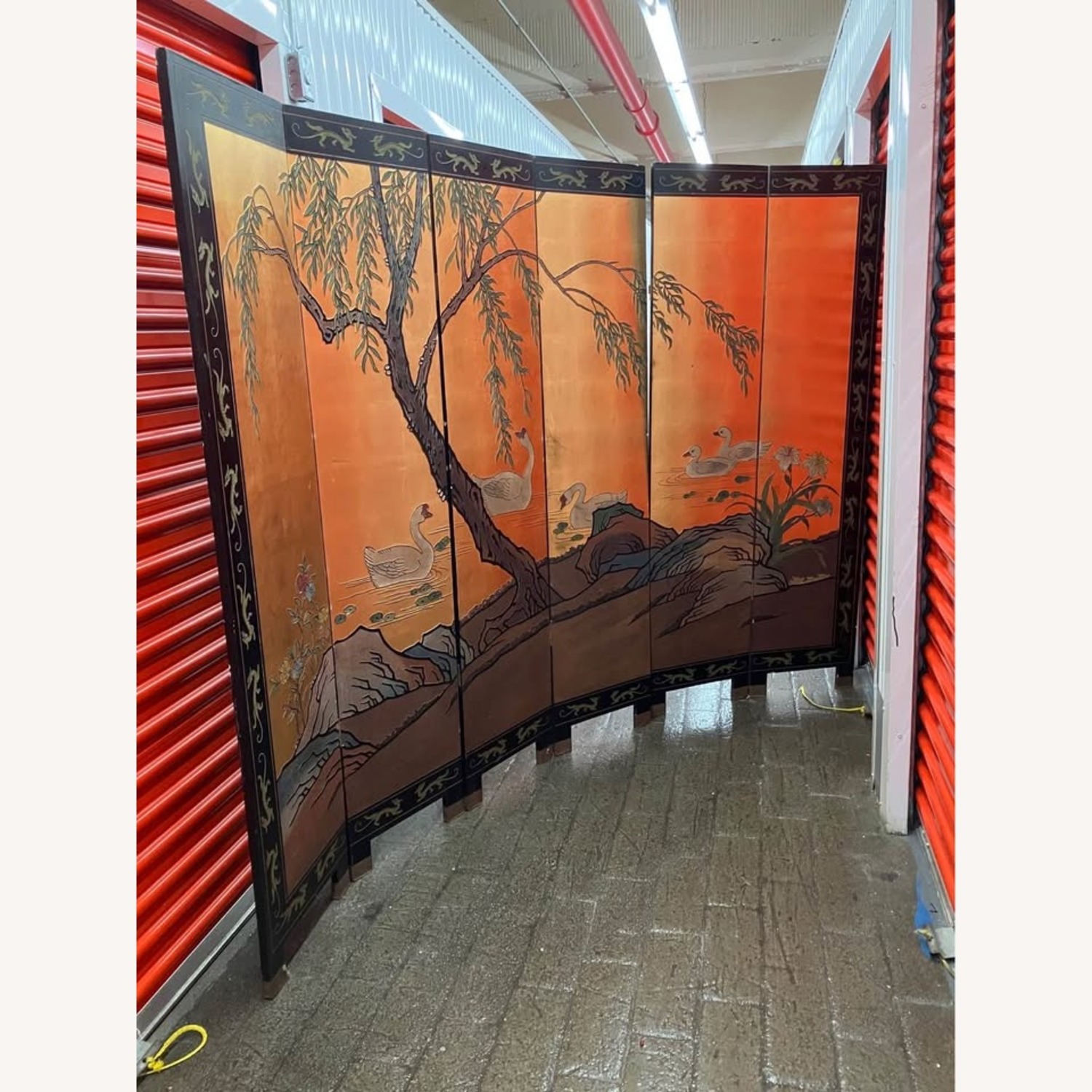 Vintage Oriental Wooden Room Divider  - image-1