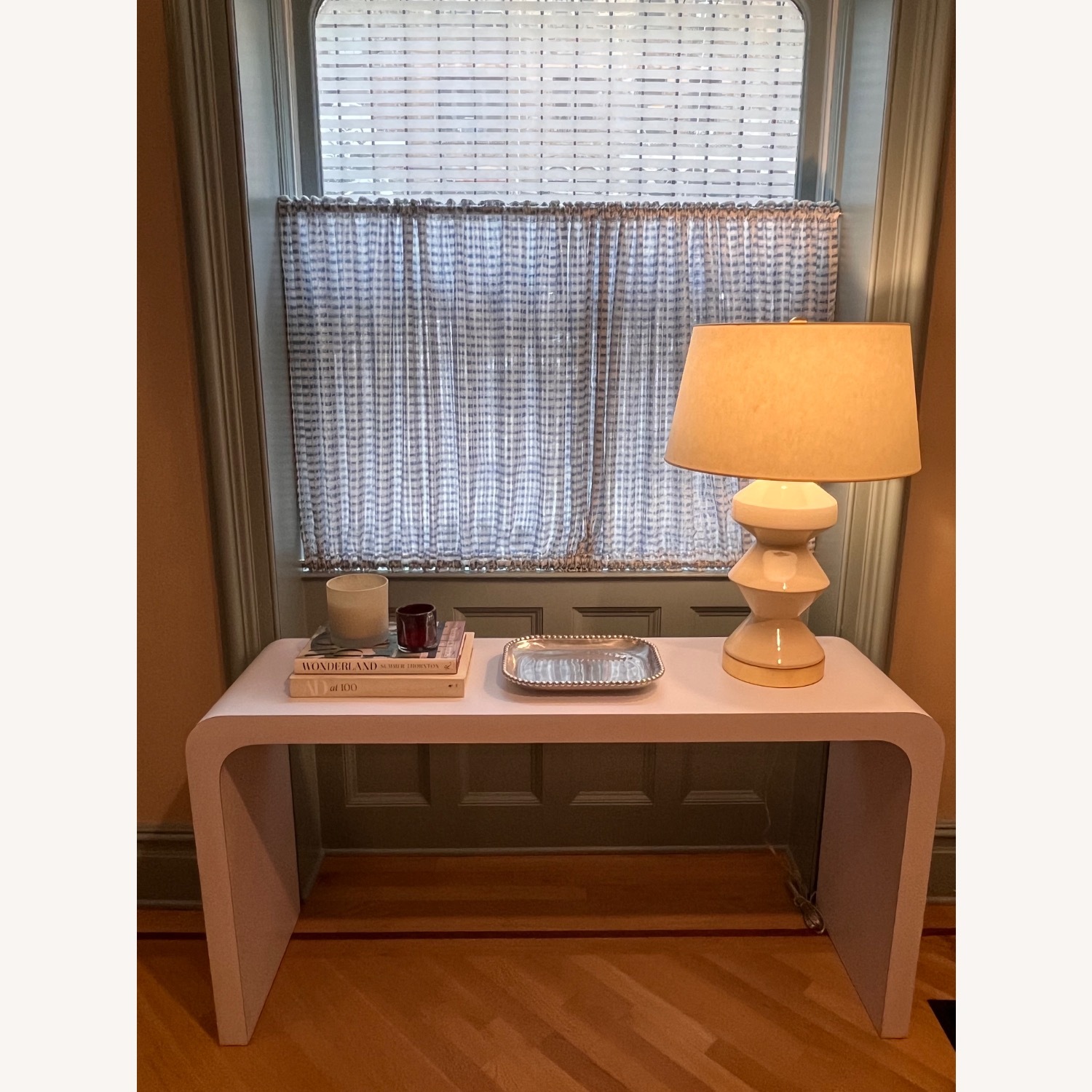 Vintage Parsons Style Console with Curved Edges - image-2