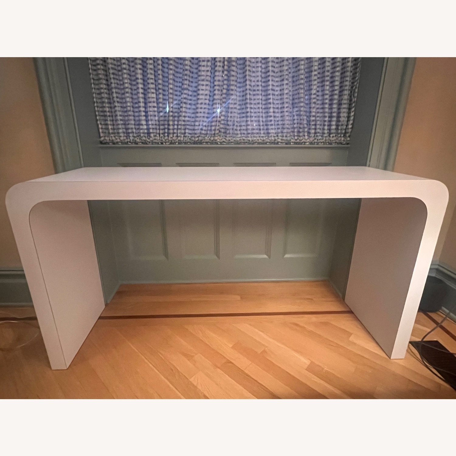 Vintage Parsons Style Console with Curved Edges - image-3