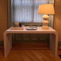 Vintage Parsons Style Console with Curved Edges