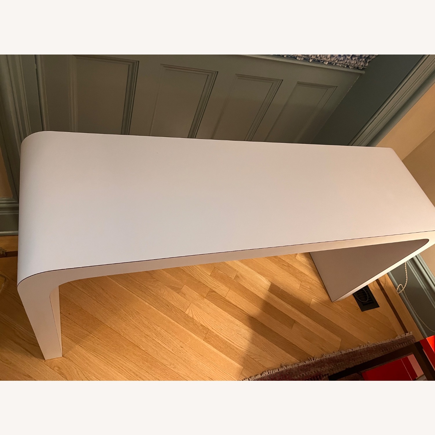 Vintage Parsons Style Console with Curved Edges - image-4