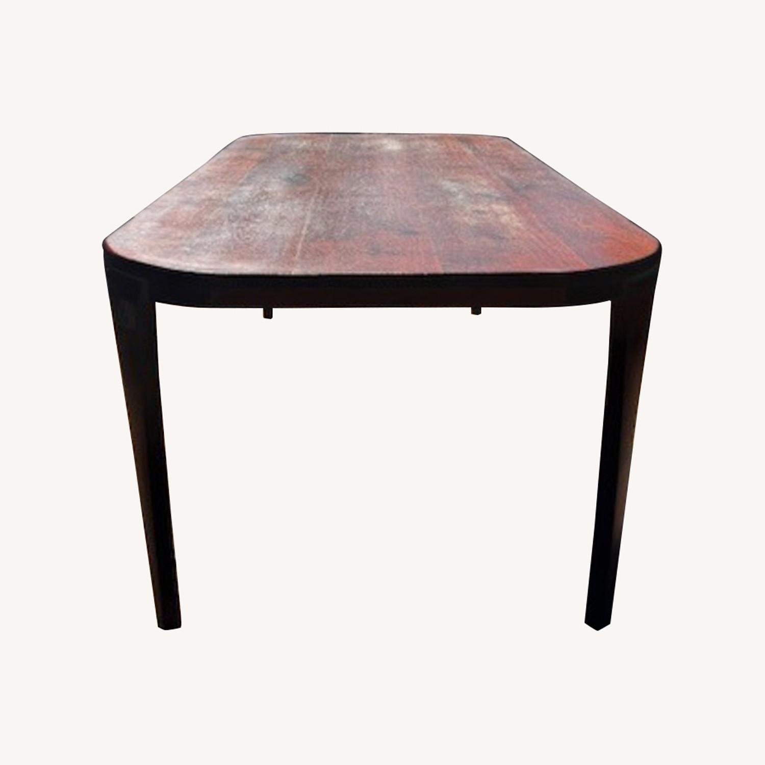 Dark Brown Wood Dining Table - image-0