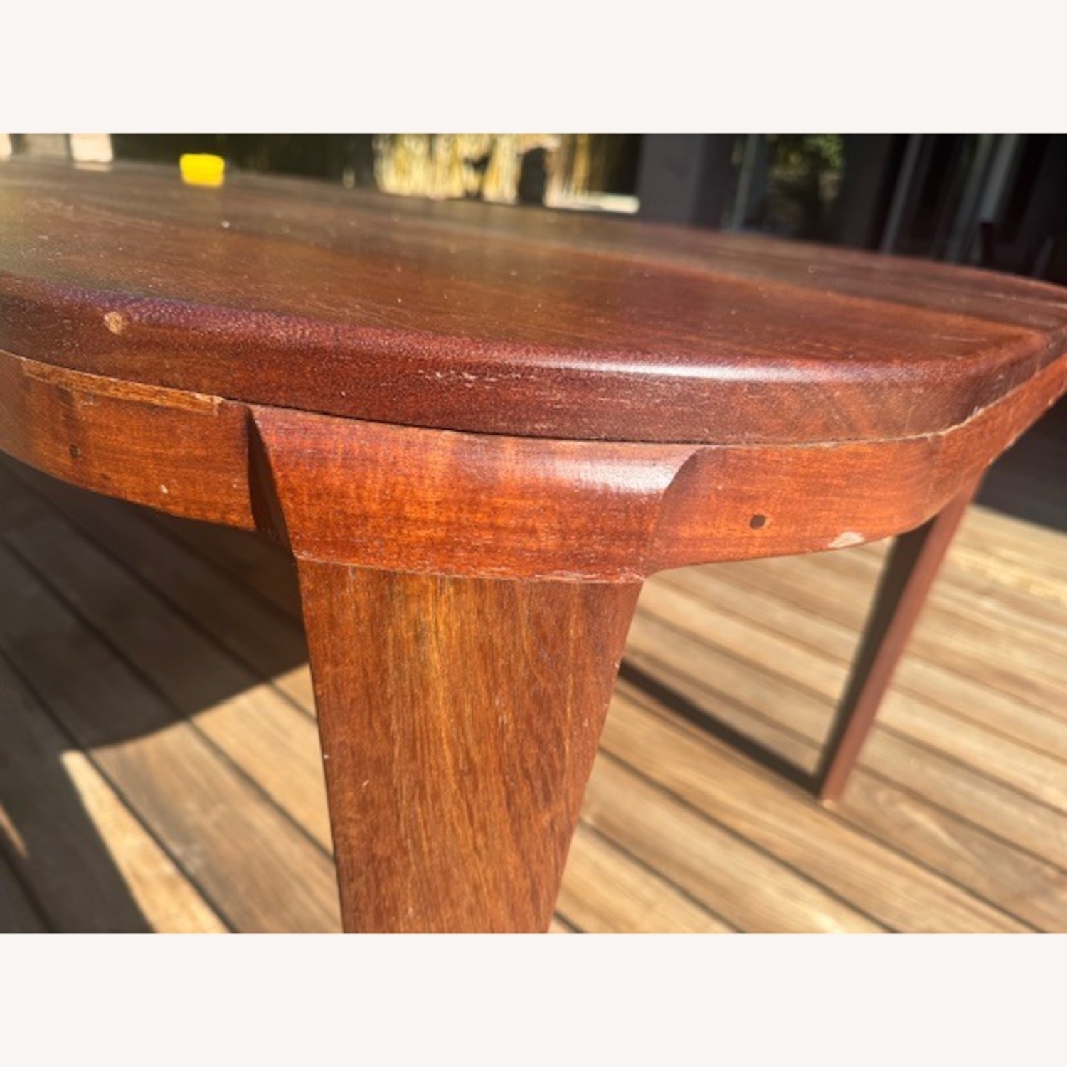 Dark Brown Wood Dining Table - image-3