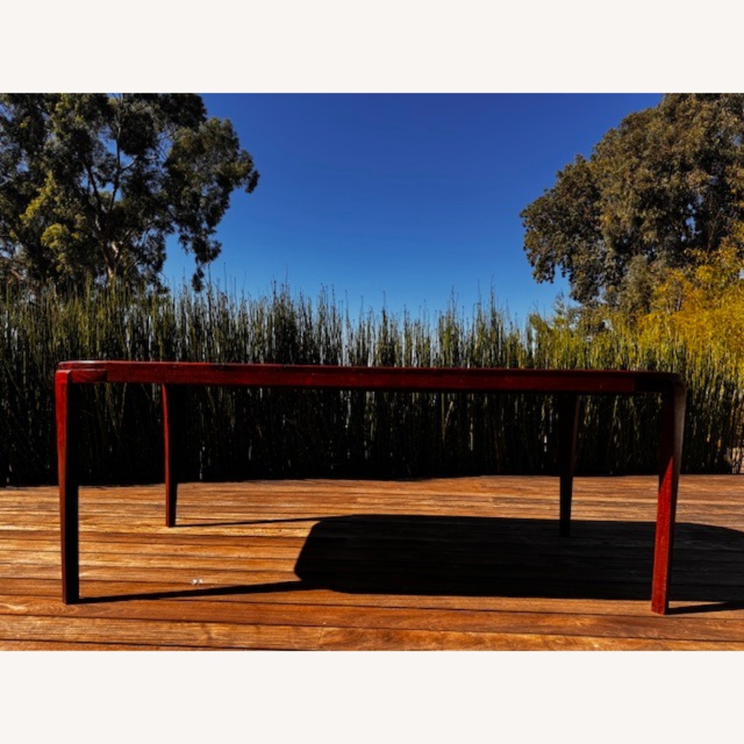 Dark Brown Wood Dining Table - image-1