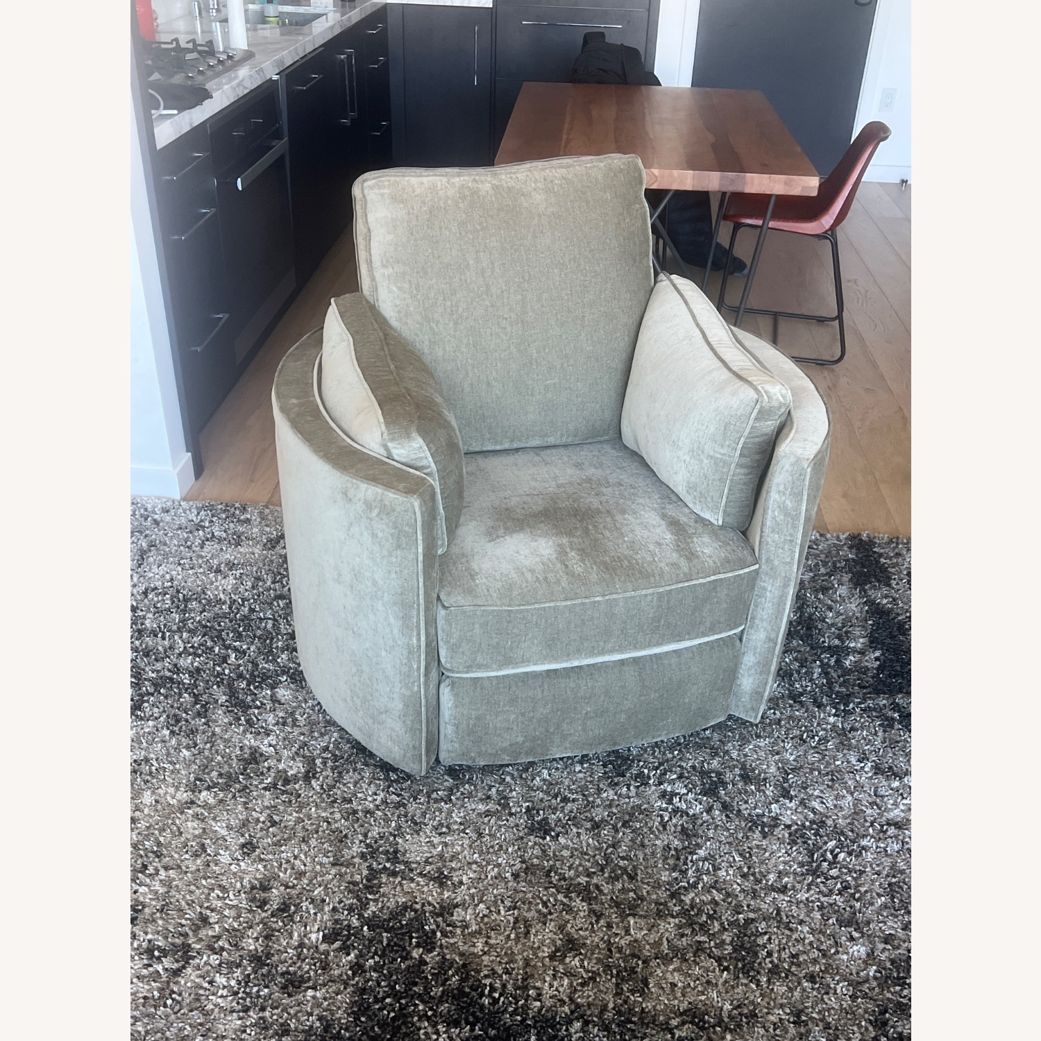 Joybird Corey Swivel Chair Fabric Recliner - image-1