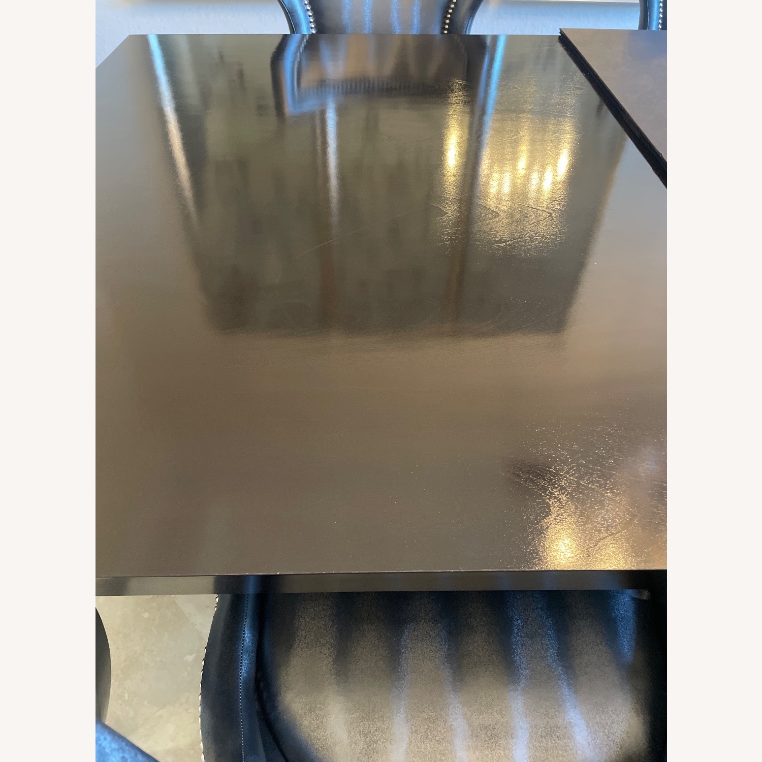 Dark Brown Wood Dining Table - image-4