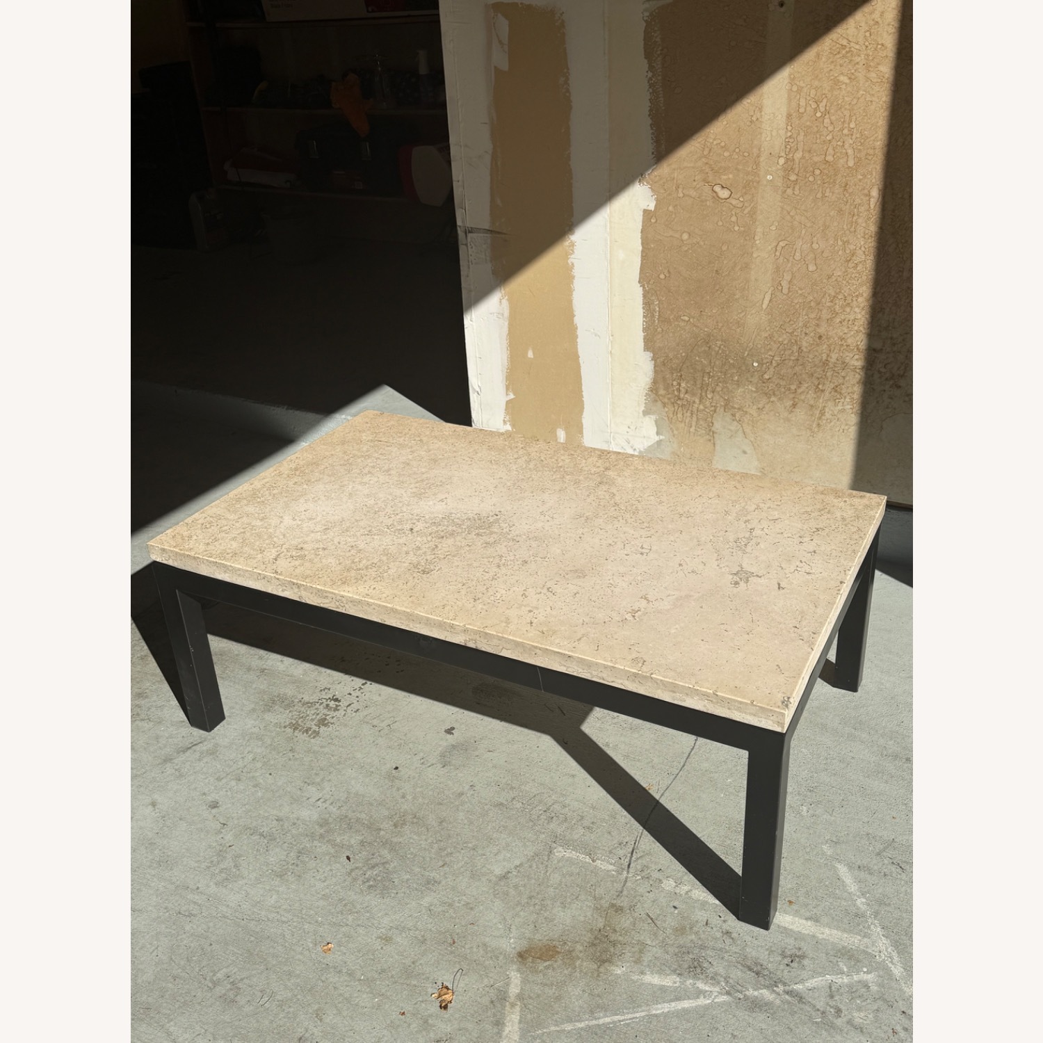 Crate and Barrel Parsons Tavertine  Coffee Table  - image-4