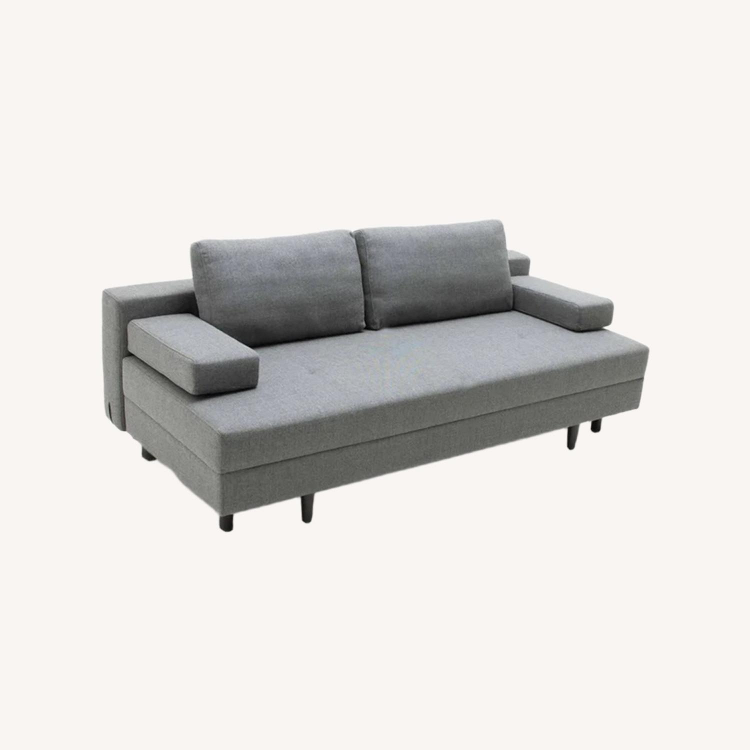 Lazzoni Light Gray Fabric Sleeper Sofa - image-0