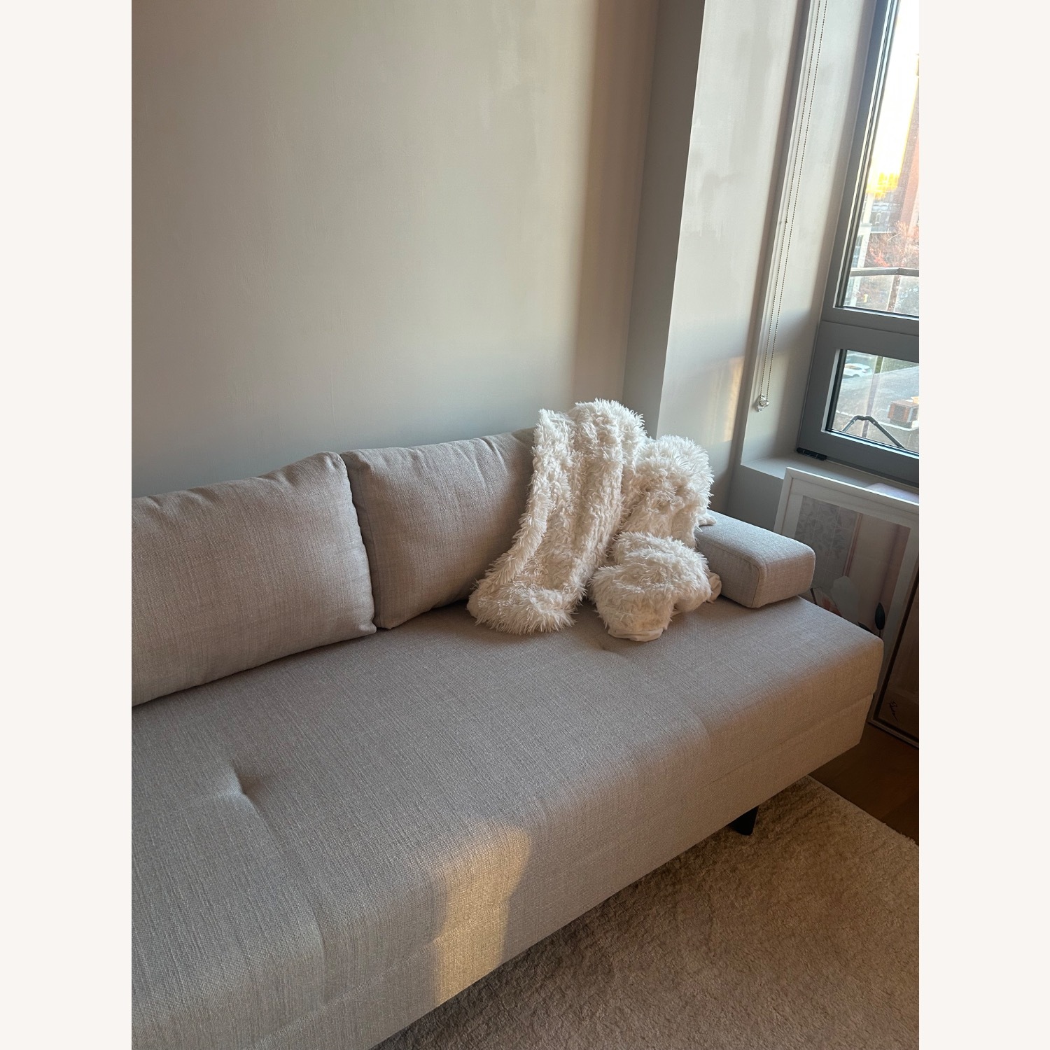 Lazzoni Light Gray Fabric Sleeper Sofa - image-6