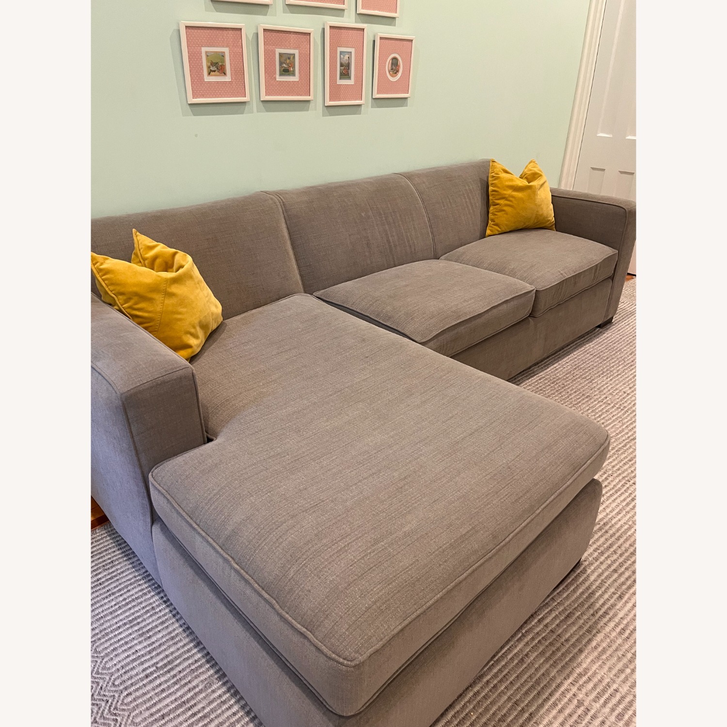 Room & Board 108" Ian Grey Left Chaise Sectional - image-5