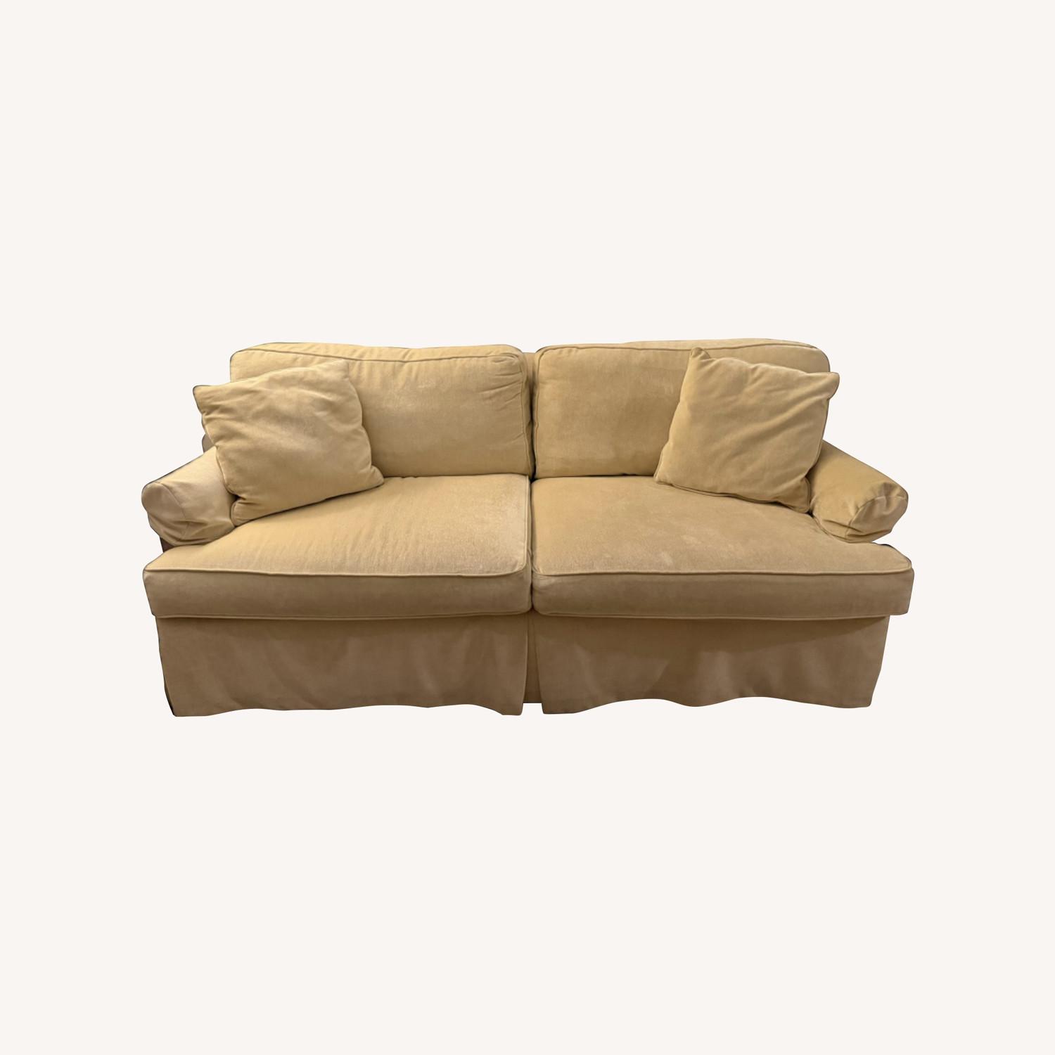 Sofa with 4 Cushions in Natural Beige - image-0
