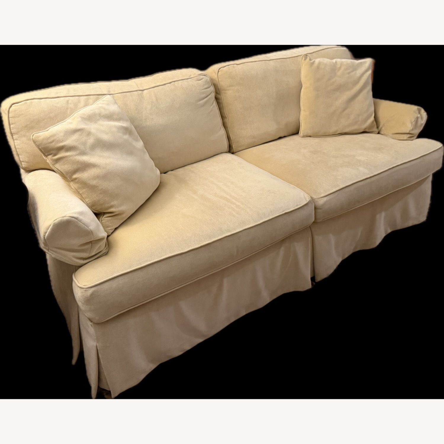 Sofa with 4 Cushions in Natural Beige - image-2
