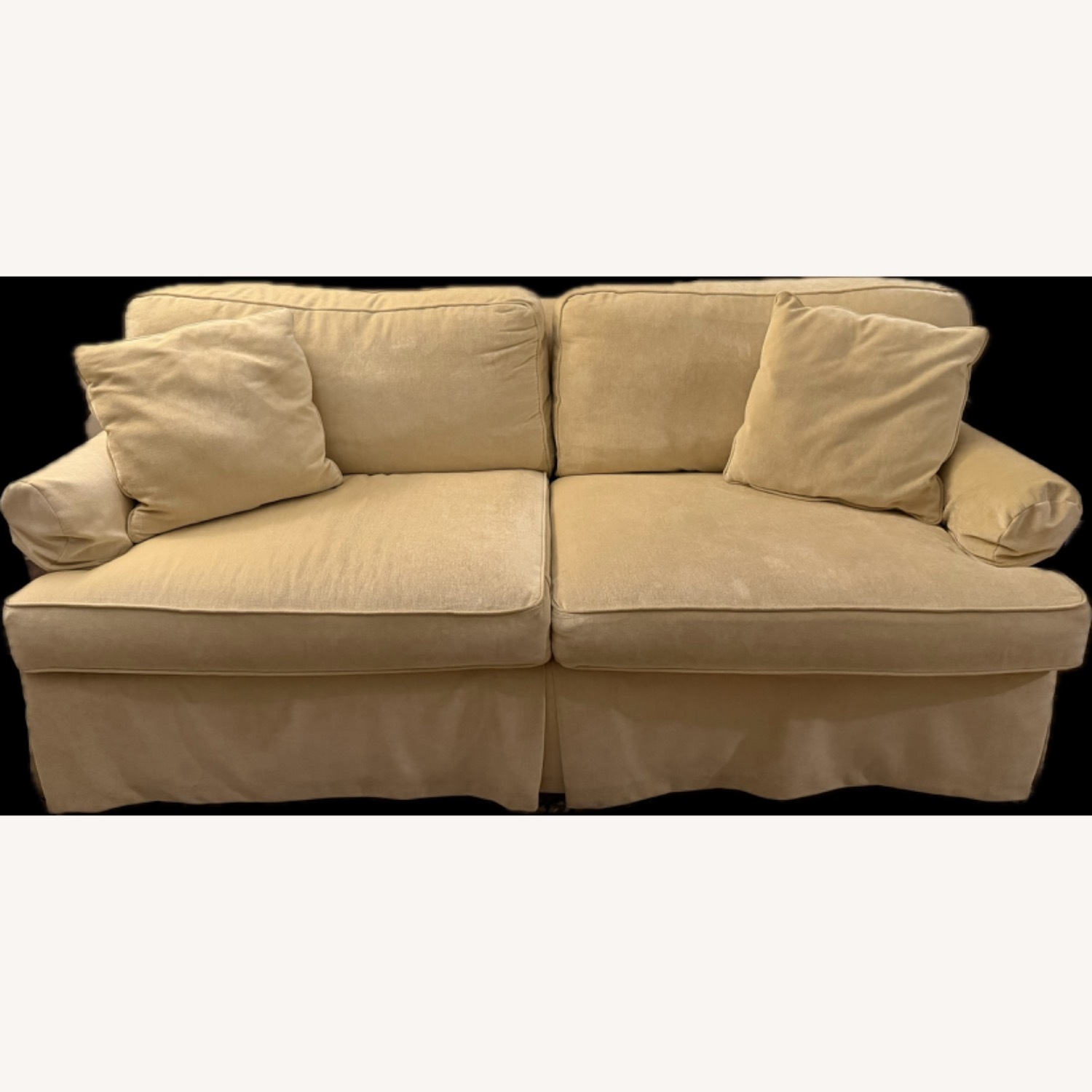 Sofa with 4 Cushions in Natural Beige - image-1